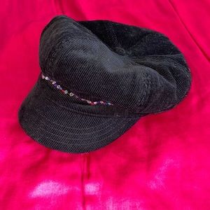 ~Banana Republic Black Beaded Hat~
